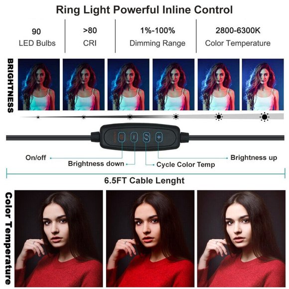 Acuvar 1-Pack Dimmable USB 120 LED Video Light with Adjustable Tripod Stand - Picture 4 of 6